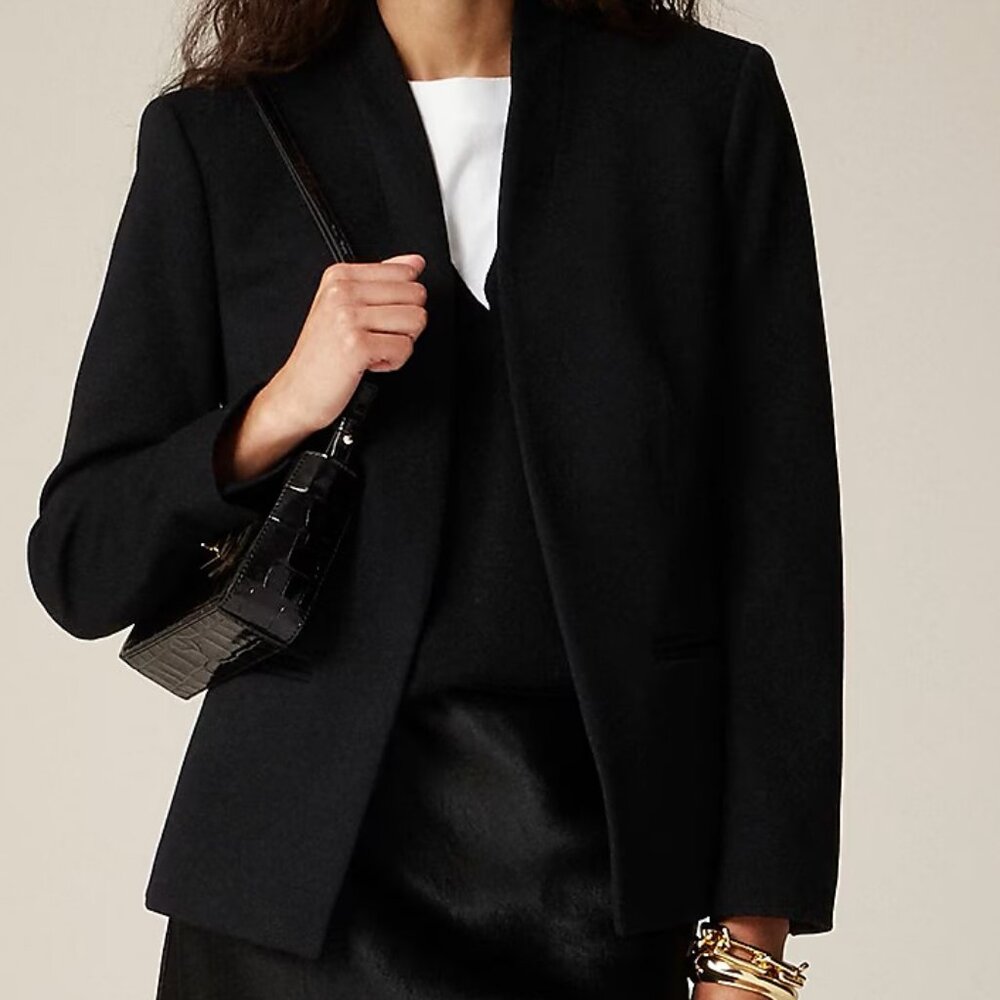 NWT J Crew New Going-Out Blazer in Stretch Twill Size Black